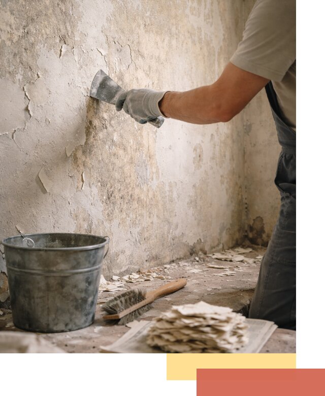 Удаление старой краски со стен в Бугульме качественно и быстро