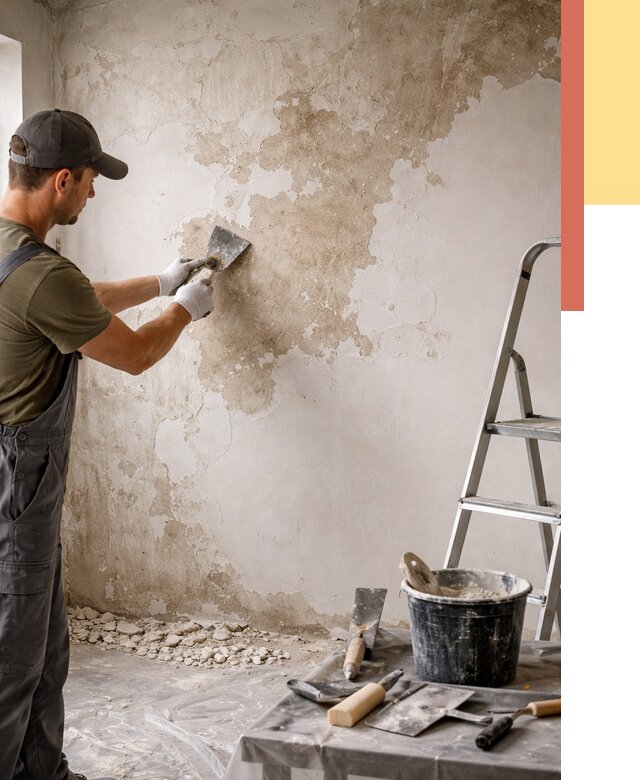 Снятие старой шпаклевки в Бугульме от 1870 руб. — быстро и недорого | ОТДЕЛОЧНИК-Бгл