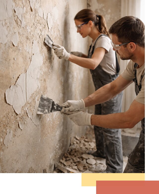 Снятие старой шпаклевки и подготовка поверхностей в Бугульме