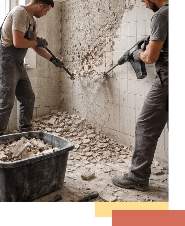 Демонтаж плитки со стен в Бугульме быстро и аккуратно