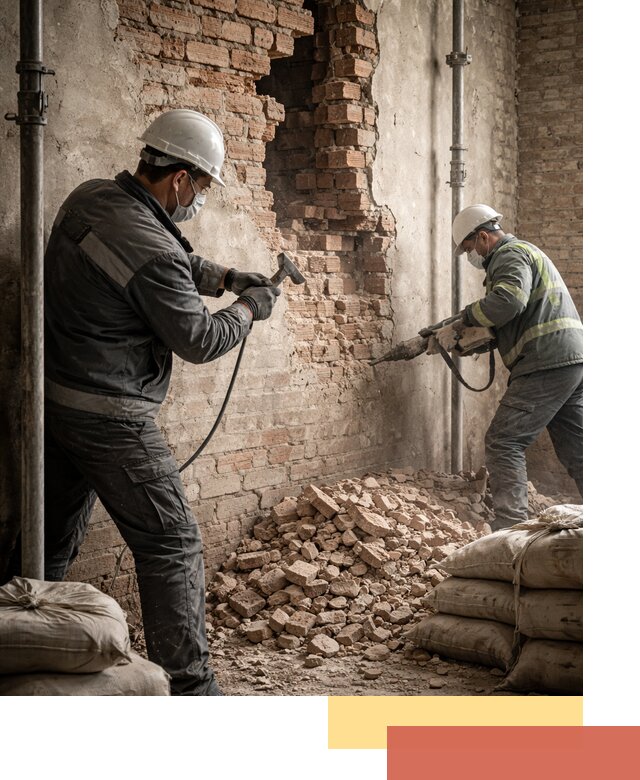 Демонтаж кирпичных стен в Бугульме быстро и безопасно