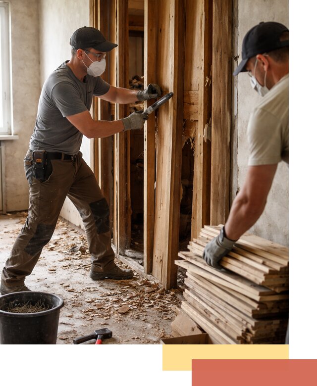 Демонтаж деревянных перегородок в Бугульме быстро и аккуратно