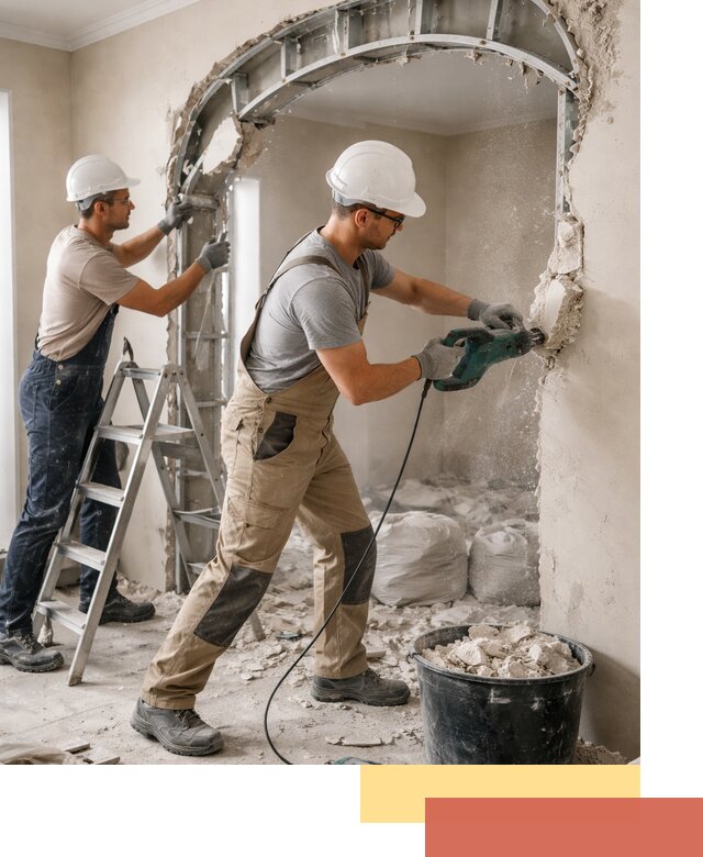 Демонтаж гипсокартонной арки в Бугульме быстро и аккуратно