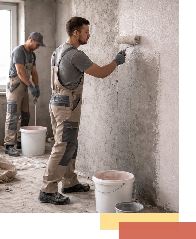 Нанесение бетоноконтакта на стены в Бугульме для последующей отделки