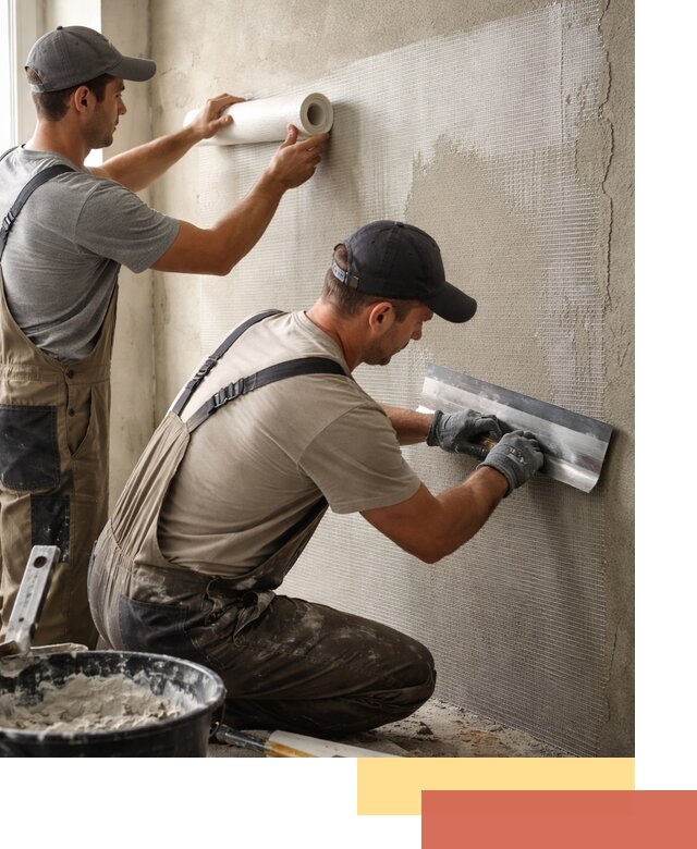 Армирование стен стеклосеткой в Бугульме для прочной отделки