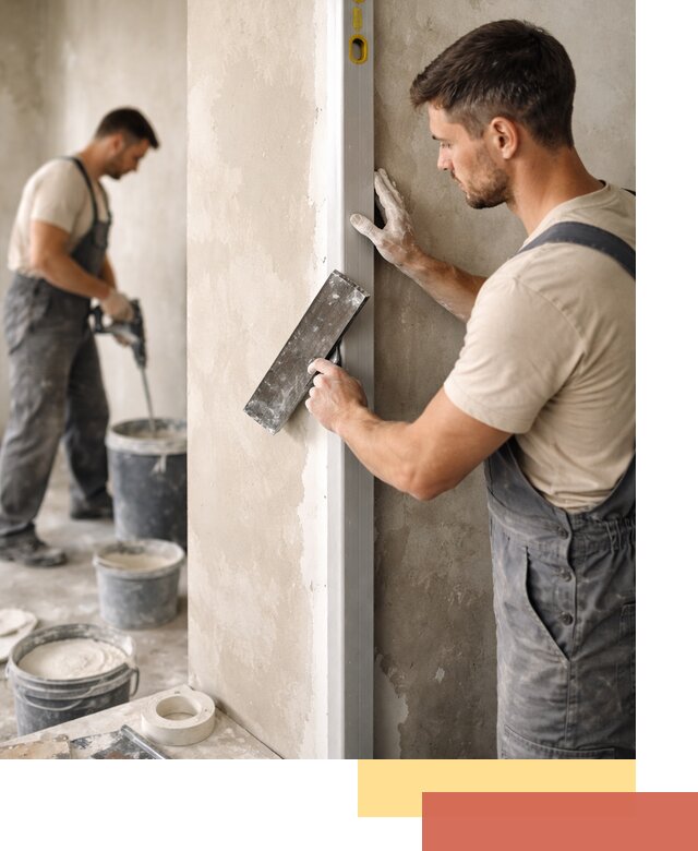 Выведение углов стен в Бугульме: монтаж и оштукатуривание