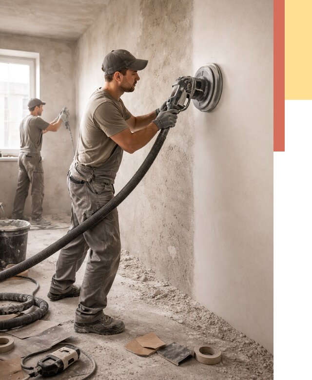 Шлифовка стен в Бугульме от 1213 руб/м2 — быстро и недорого | ОТДЕЛОЧНИК-Бгл