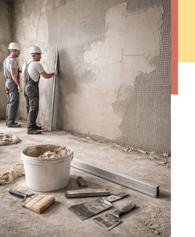 Штукатурка стен по сетке в Бугульме от 5559 руб./м2 — быстро и недорого | ОТДЕЛОЧНИК-Бгл