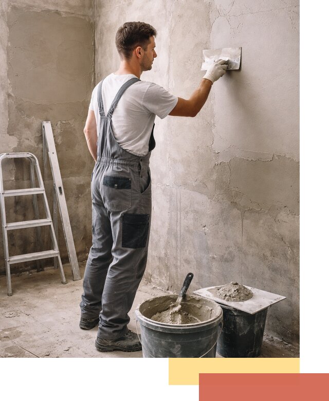 Штукатурка стен в ванной под ключ в Бугульме