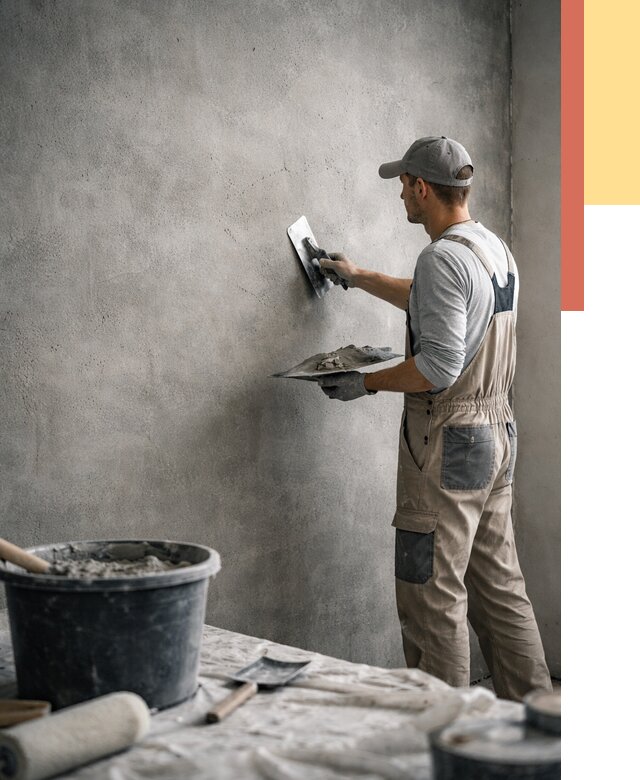 Декоративная штукатурка под бетон в Бугульме от 2527 руб./м² — нанесение под ключ | ОТДЕЛОЧНИК-Бгл