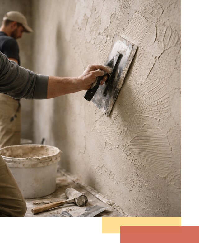 Фактурная штукатурка стен в Бугульме — монтаж, отделка, реставрация