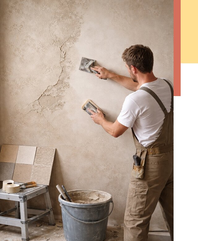 Ремонт декоративной штукатурки в Бугульме от 4549 руб. под ключ | ОТДЕЛОЧНИК-Бгл