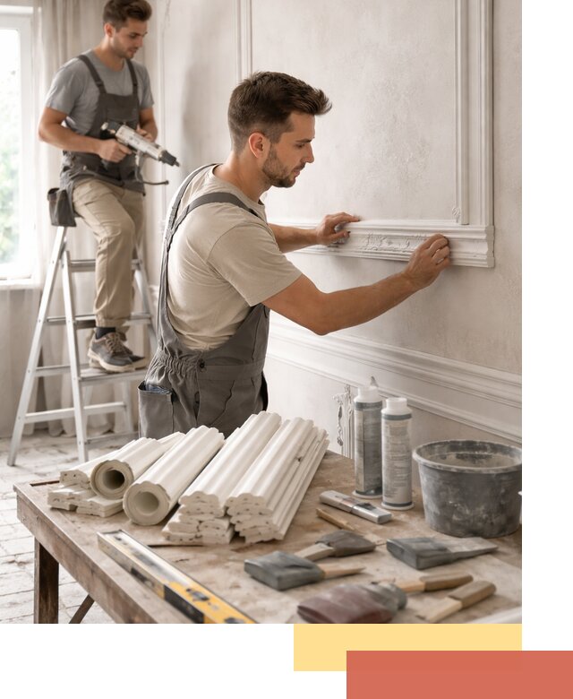 Монтаж лепнины на стены в Бугульме профессионально и качественно