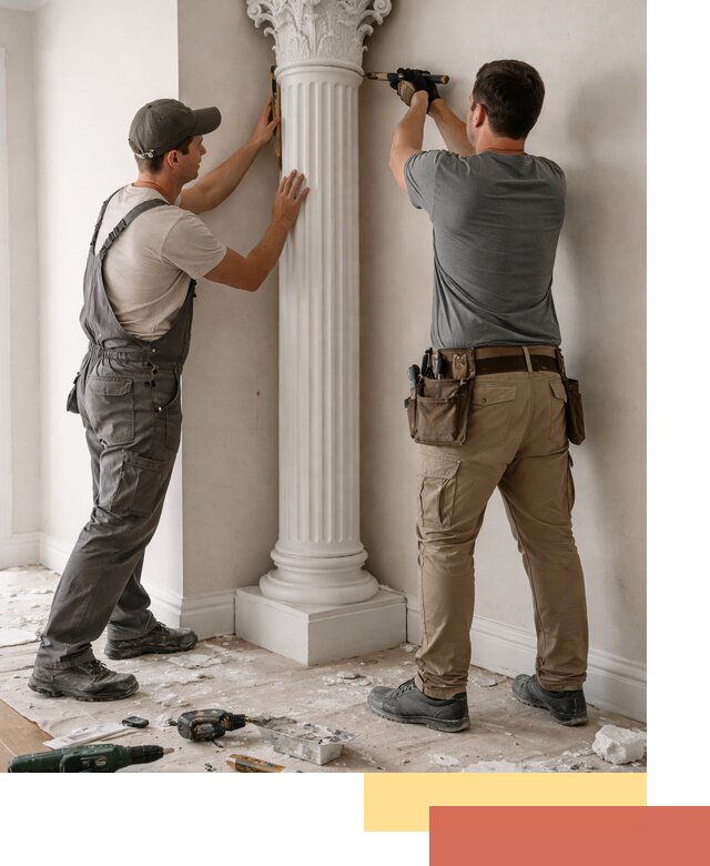 Установка декоративных колонн в Бугульме под ключ