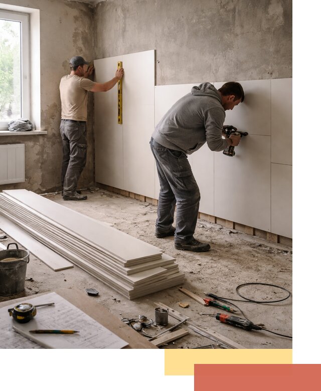 Монтаж ПВХ панелей на стены в Бугульме качественно и быстро