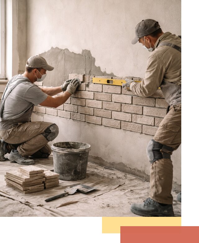 Монтаж декоративного кирпича профессионально в Бугульме