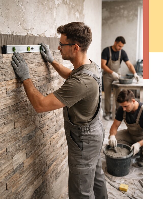 Монтаж искусственного камня в Бугульме от 4549 руб. под ключ | ОТДЕЛОЧНИК-Бгл