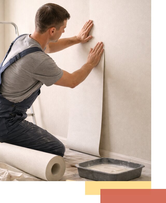 Поклейка флизелиновых обоев в Бугульме качественно и быстро