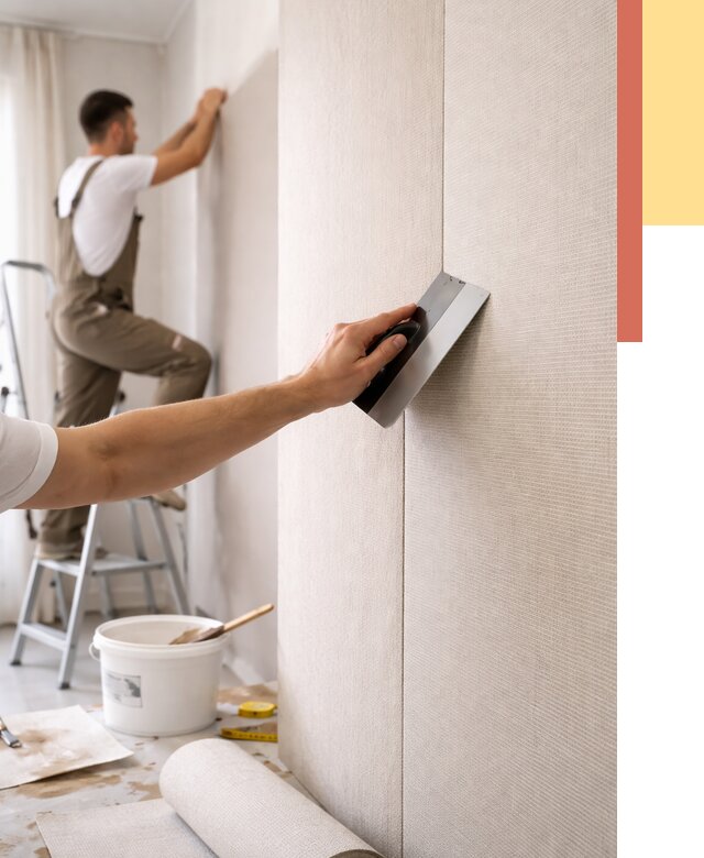 Поклейка текстильных обоев в Бугульме от 4549 руб. под ключ | ОТДЕЛОЧНИК-Бгл