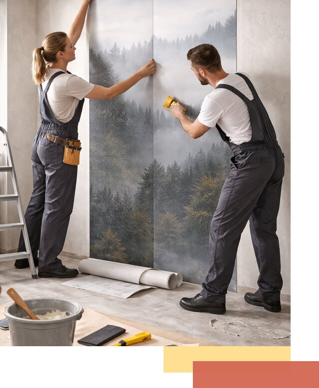 Поклейка фотообоев профессионально в Бугульме под ключ