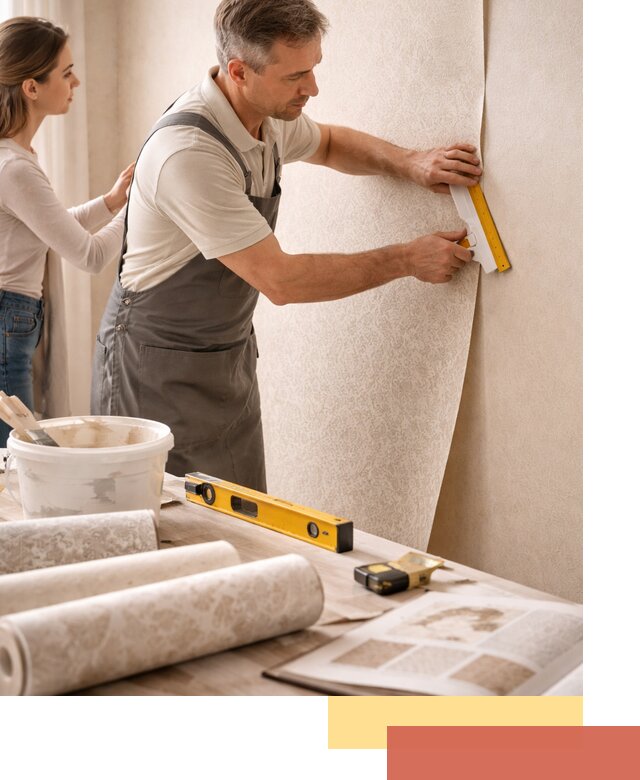 Поклейка обоев с подбором рисунка в Бугульме