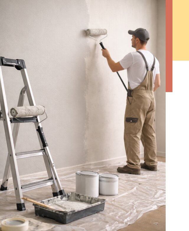 Покраска стен латексной краской в Бугульме от 4549 руб. за м2 | ОТДЕЛОЧНИК-Бгл