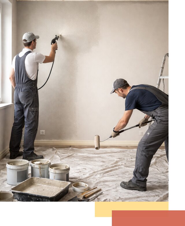 Покраска стен моющейся краской и защита поверхностей в Бугульме