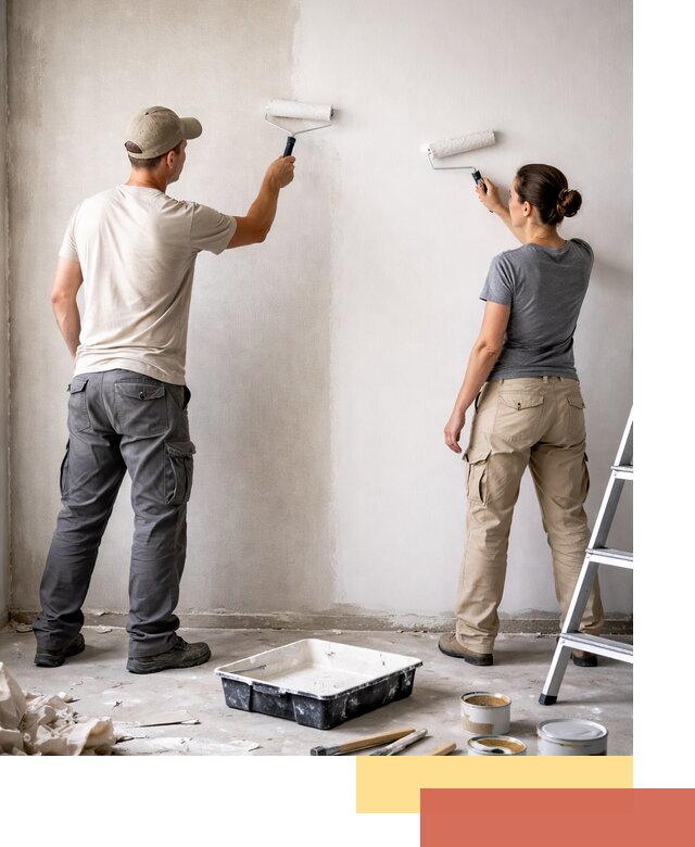 Окраска стен по стеклохолсту в Бугульме качественно и долговечно