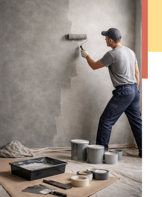 Покраска стен под бетон в Бугульме от 657 руб. за м2 — быстро и недорого | ОТДЕЛОЧНИК-Бгл