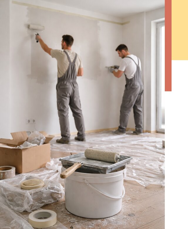 Покраска стен в квартире в Бугульме от 2527 руб/м2 — быстро и недорого | ОТДЕЛОЧНИК-Бгл