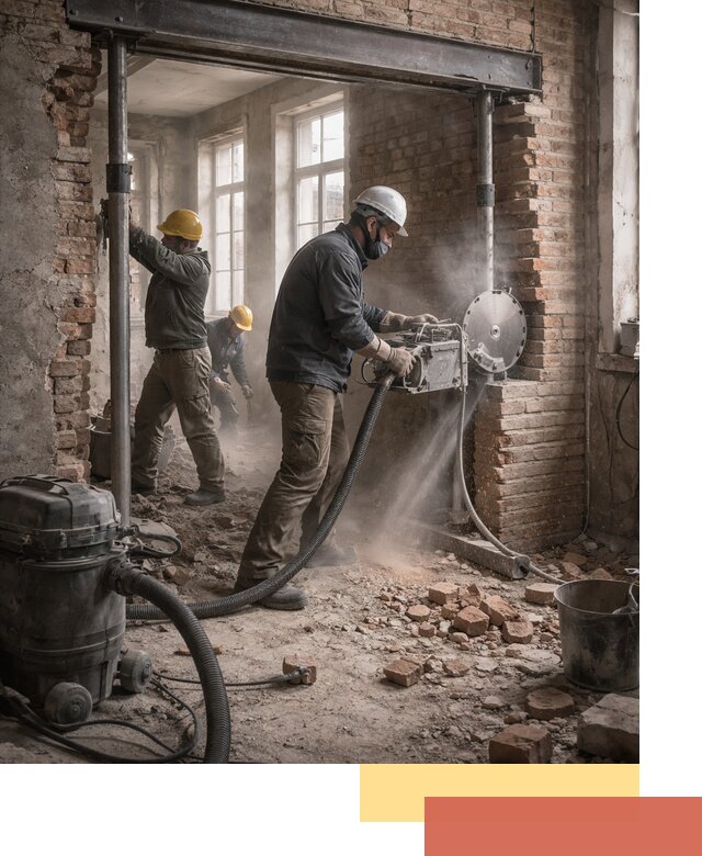 Прорезка проема в стене под дверной или оконный проем в Бугульме