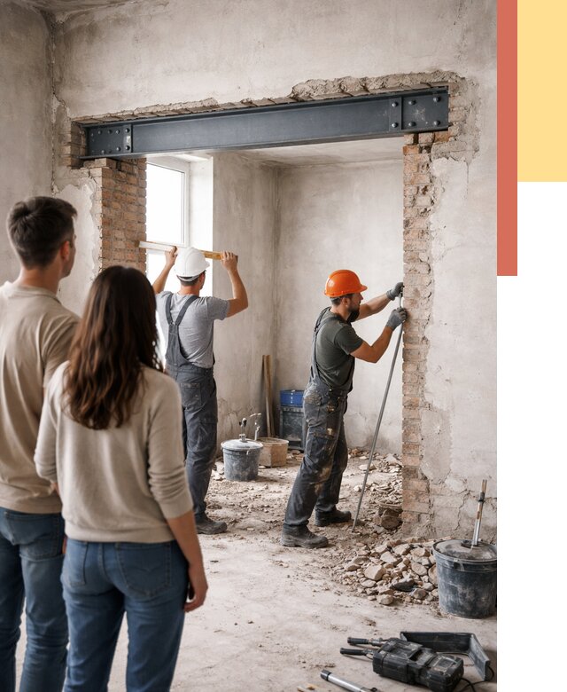 Усиление проема в стене в Бугульме от 9603 руб. — усиление дверного проема металлоконструкцией | ОТДЕЛОЧНИК-Бгл