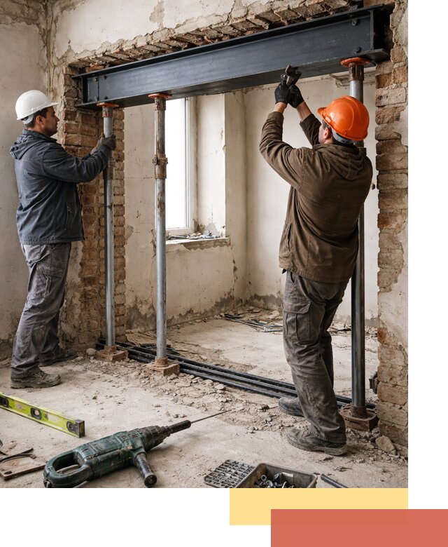 Усиление проема в стене в Бугульме для расширения и безопасности