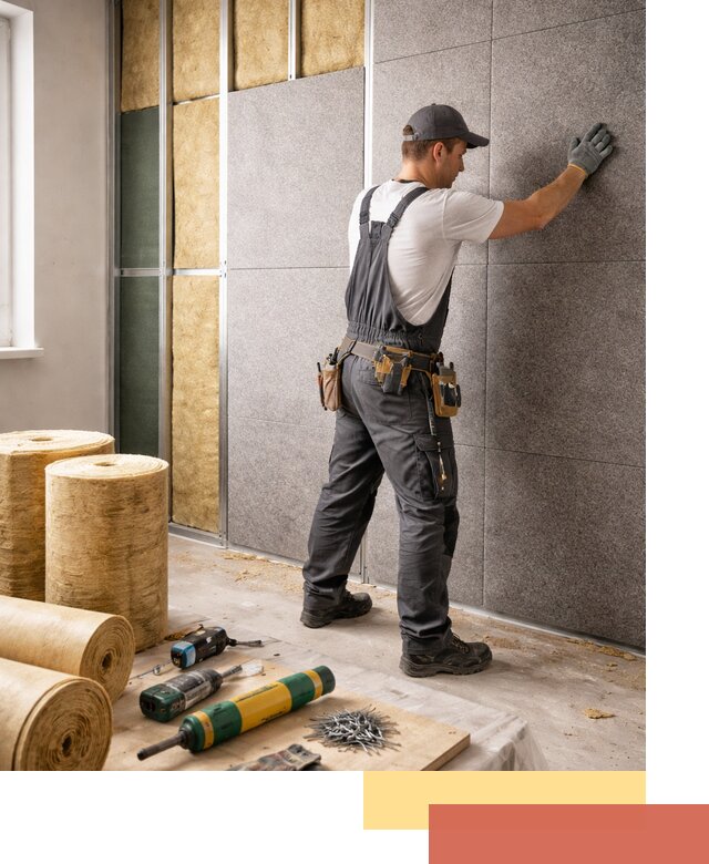 Профессиональная шумоизоляция стен в Бугульме для квартиры и офиса