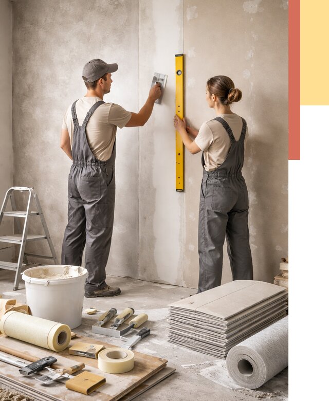 Отделка стен в Бугульме от 1516 руб/м² — недорого, быстро, под ключ | ОТДЕЛОЧНИК-Бгл