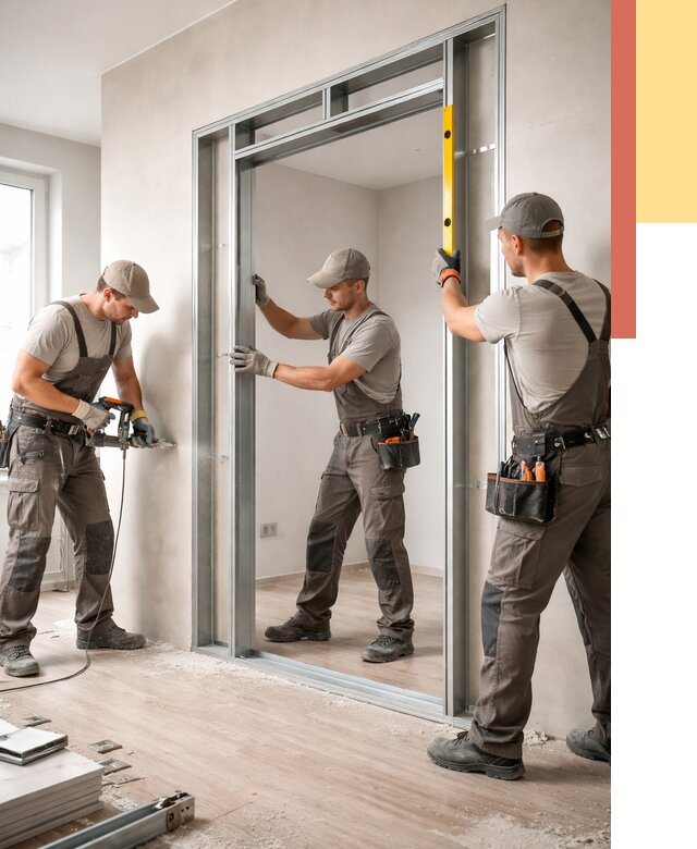 Устройство дверного проема в перегородке в Бугульме от 4549 руб. под ключ | ОТДЕЛОЧНИК-Бгл