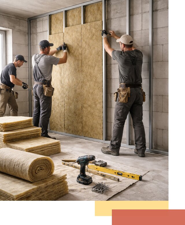 Шумоизоляция перегородок из блоков в Бугульме — монтаж и защита шумоизоляцией