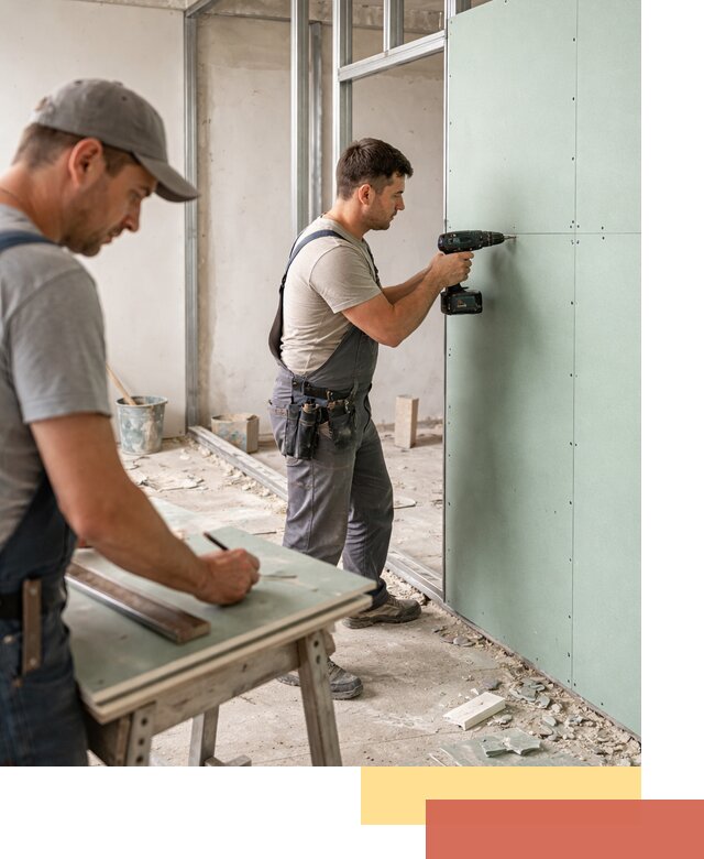 Перегородки из влагостойкого гипсокартона под ключ в Бугульме