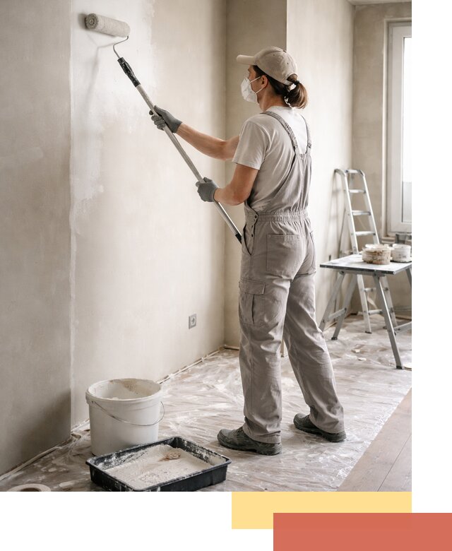 Покраска перегородок из гипсокартона в Бугульме качественно и недорого