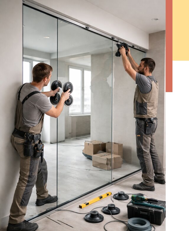 Монтаж стеклянных перегородок в Бугульме от 6570 руб. | ОТДЕЛОЧНИК-Бгл