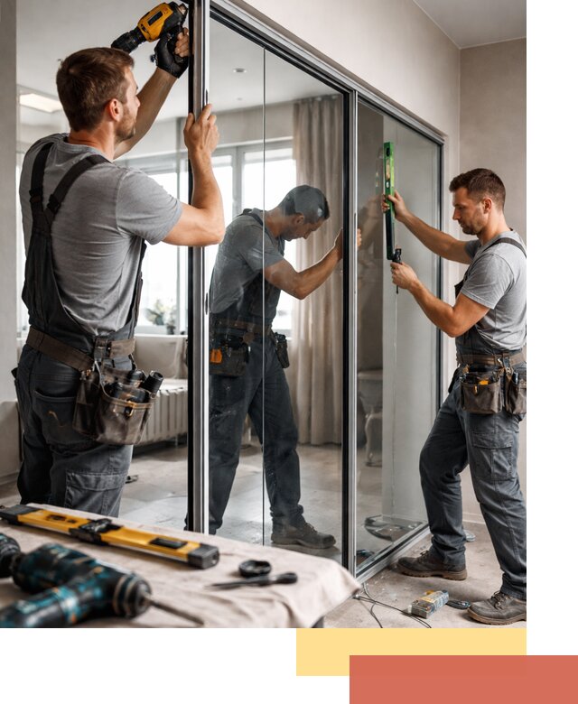 Каркасные стеклянные перегородки под ключ в Бугульме