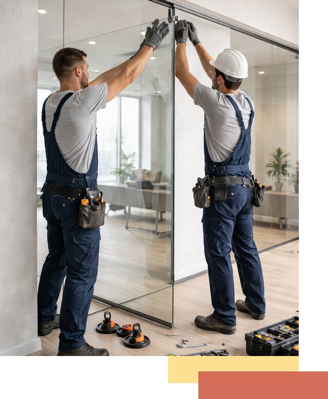 Безрамные стеклянные перегородки под ключ в Бугульме