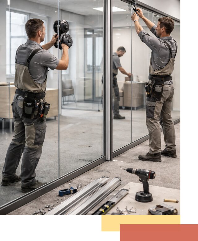 Стеклянные офисные перегородки под ключ в Бугульме