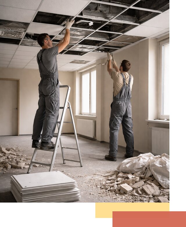 Демонтаж потолков Армстронг профессионально в Бугульме