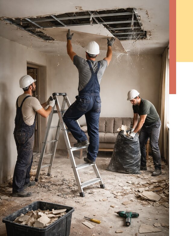 Демонтаж гипсокартонного потолка в Бугульме от 425 руб. за м2 — ОТДЕЛОЧНИК-Бгл