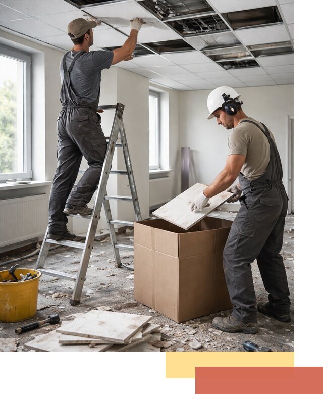 Демонтаж потолочной плитки в Бугульме быстро и аккуратно