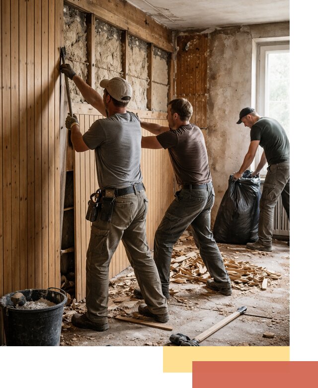 Демонтаж вагонки и вывоз материалов в Бугульме