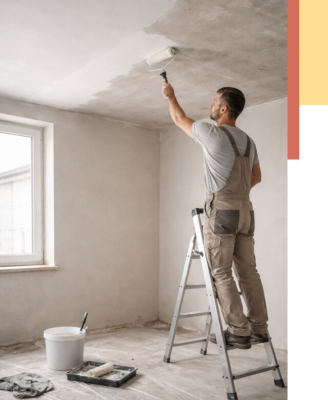 Грунтовка потолка в Бугульме от 2527 руб. — быстро и недорого | ОТДЕЛОЧНИК-Бгл