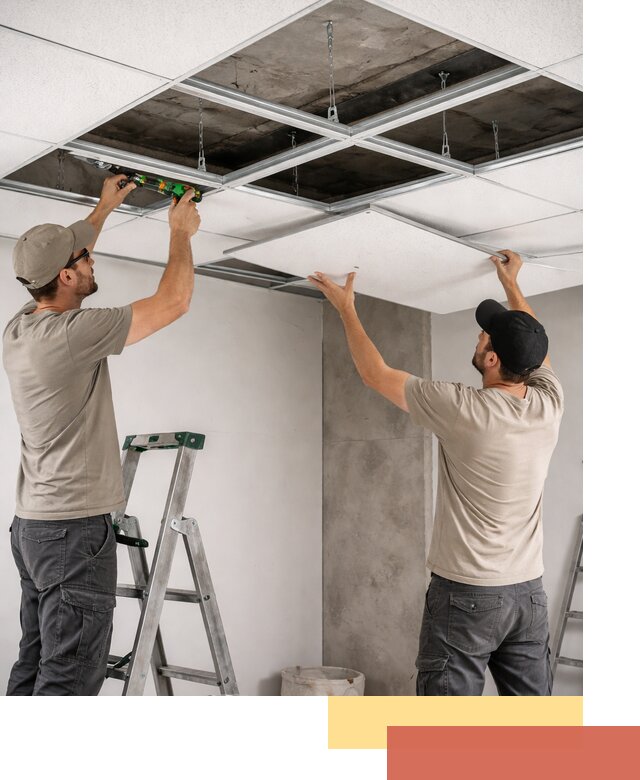Монтаж потолка Армстронг под ключ в Бугульме