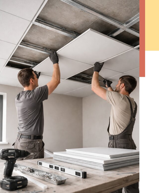 Монтаж кассетного потолка в Бугульме от 4549 руб/м2 — установка и сборка | ОТДЕЛОЧНИК-Бгл